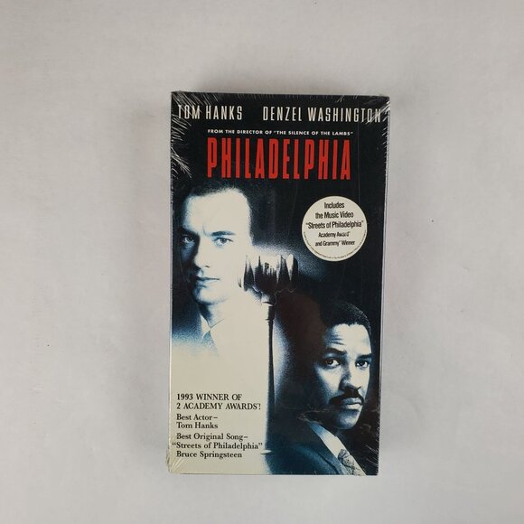 Philadelphia VHS Tape 1994 - Tom Hanks Denzel Washington Vtg - Picture 1 of 3
